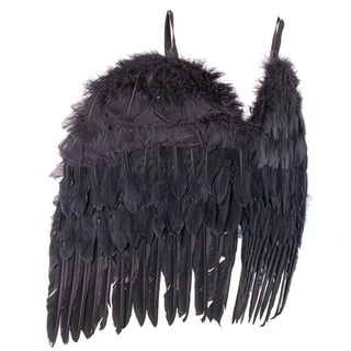 Black Adult Halloween Wing - 38 by 29.8 - Black Feather Wing - Costume  Wing - Large Angel Wing