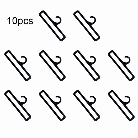 10pcs of black plastic scarf hangers - multi-purpose clothes hangers, suitable for belts, ties, towels and shawls - space-saving closet organizer