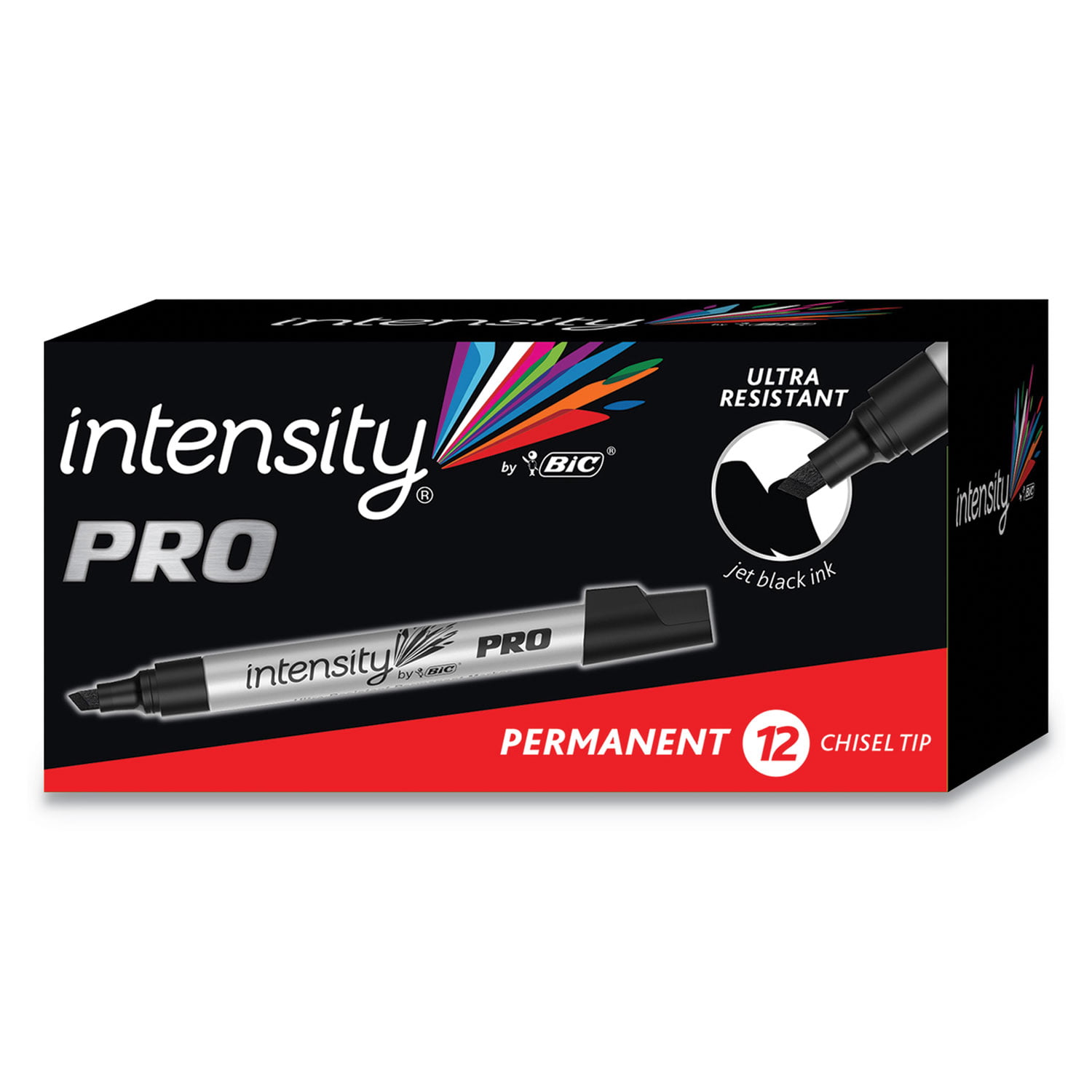 BIC Intensity Metal Pro Permenant Marker Pack - Black, 2 pk