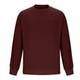 thumbnail image 6 of Fengactive Mens Oversized Long Sleeve Crewneck Shirts 2025 Fall Casual Round Neck T-Shirt Washed Tops with Pocket, 6 of 6