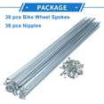thumbnail image 4 of Unique Bargains 1 Set Bicycle Spokes 12G Bike Wheel Spokes Universal Carbon Steel Galvanized Nipple Silver Tone-257mm, 4 of 7
