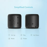 Anker SoundCore mini, Super-Portable Bluetooth Speaker with 15-Hour Playtime, 66-Foot Bluetooth Range, Enhanced Bass, Noise-Cancelling Microphone - Black