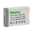 thumbnail image 2 of Kastar 1 Pack NB-13L Battery and LCD Triple USB Charger Compatible with Canon PowerShot SX620 HS, PowerShot SX720 HS, PowerShot SX730 HS, PowerShot SX740 HS, G1 X Mark III Camera, 2 of 7