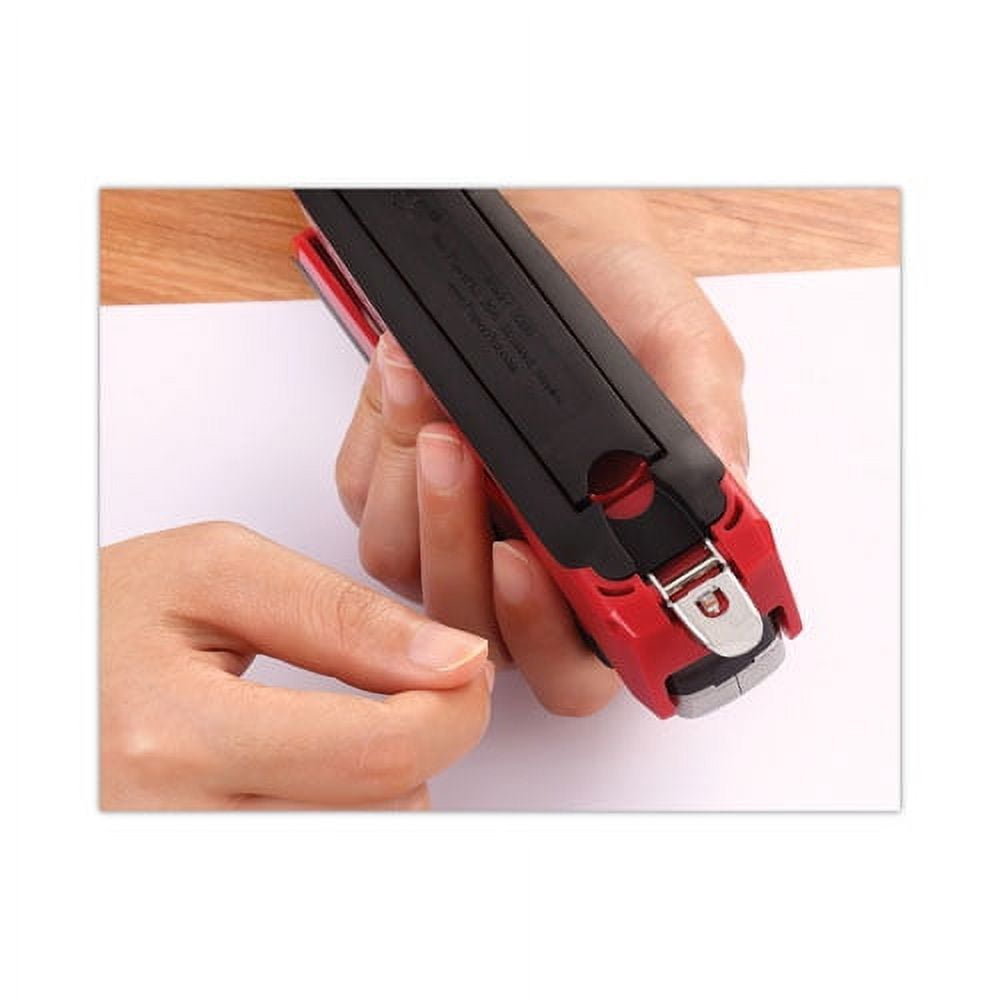 Inpower Spring-Powered Premium Desktop Stapler, 28-Sheet Capacity, Red/silver | Bundle of 10 Each