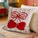 thumbnail image 4 of Funda de almohada con lazo estampado a doble cara | Funda de almohada decorativa de lino para sofá y silla de oficina | 45 x 45 cm, funda desmontable, 4 of 6