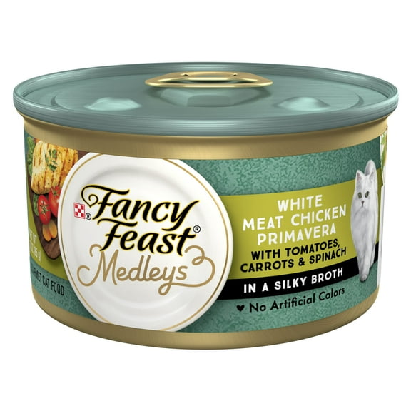 Purina Fancy Feast Medleys Kitten Food, Wet Cat Food, White Meat Chicken Primavera, 3 oz Can