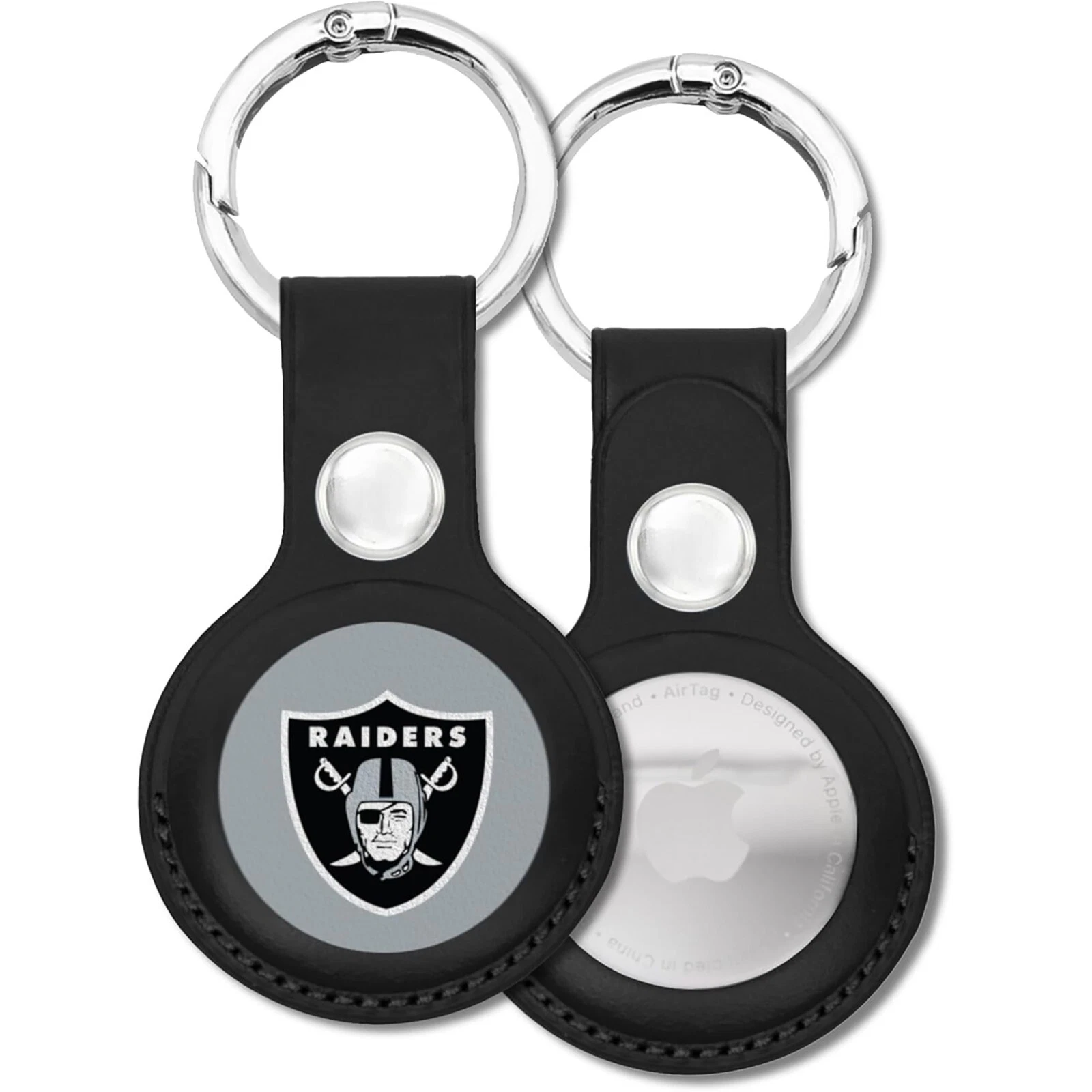 Pets First NFL Leather Keychain Apple Air Tag Holder for Dogs & Cats Airtag Case