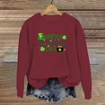 thumbnail image 2 of Fadeal Sweat à Capuche Décontracté Imprimé Lettres Col Rond Printemps pour Femmes Vin TG, 2 of 4