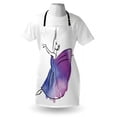 thumbnail image 4 of Ballet Apron, Doodle Style Ballerina Hand Drawn Vibrant Watercolor Girls, Unisex Kitchen Bib with Adjustable Neck for Cooking Gardening, Adult Size, Lavender Blue Purple, by Ambesonne, 4 of 4