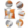 thumbnail image 6 of Burnt Orange Grey Pillow Covers 24x24 Inch, Oil Painting Smear Modern Abstract Art Linen Pillowcase with Invisible Zipper, Decorative Throw Pillow Covers Cushion Case for Couch Sofa Bed Living Room, 6 of 9