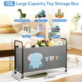 thumbnail image 3 of GRANNY SAYS Toy Storage Organizer, 135L Toy Chest with Locking Wheels, Kids Extra Large Toy Bins, Gray, 3 of 9