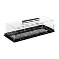 thumbnail image 3 of Rongfmy Bakery Display Case Acrylic Rectangular with Clear Lid Dessert Display Plate for Black, 3 of 9