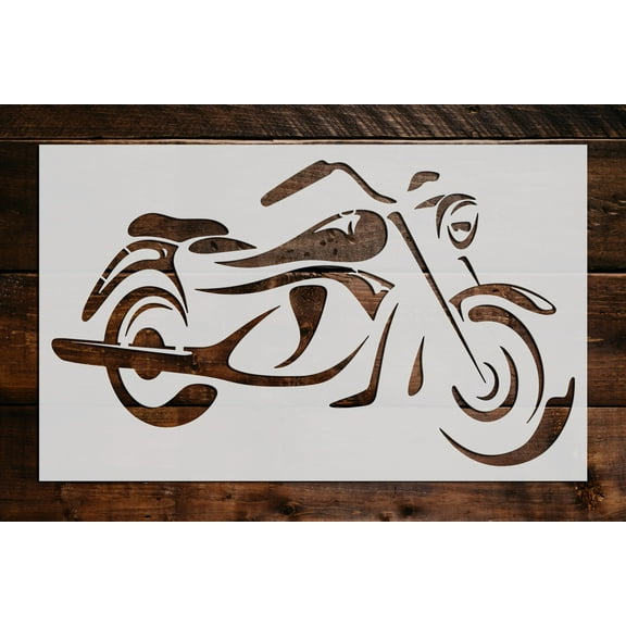 Motorcycle Stencil - Art and Wall Stencil (5"x6")