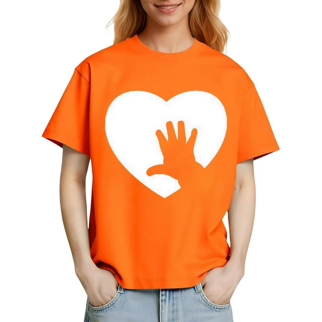 Yhmxh T-shirts pour Femmes T-shirt Imprimé à Manches Courtes Col Rond Haut à Manches Courtes Col Rond/chemise Hauts d'Été pour Femmes Chemises d'Été à Manches Courtes sous-Vêtements T-shirts pour Femmes