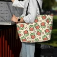 thumbnail image 7 of Gaeub Frog Hold Strawberry Print Beach Bag,Large Tote Bag,Waterproof Sandproof Women Tote Bag,Pool Bag with Zipper for Gym Grocery Travel, 7 of 7