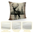 thumbnail image 4 of COMIO HUYAW Woodland Wild Animal Wolf Elk Bear Deer Forest Camping Throw Pillow Covers, Wildlife Lover Camper Gifts for Men Women, Wildlife Rustic Pillow Cases, 4 of 5