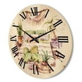thumbnail image 3 of Designart 'Indoor House Plants Urban Jungle in Flowerpots IV' Traditional Wood Wall Clock, 3 of 5