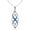 Abalone-Celtic Jewelry for Women, variant on Irish Celtic Knot Created Opal Pendant Necklace Sterling Silver Black Necklaces for Women Men 18"