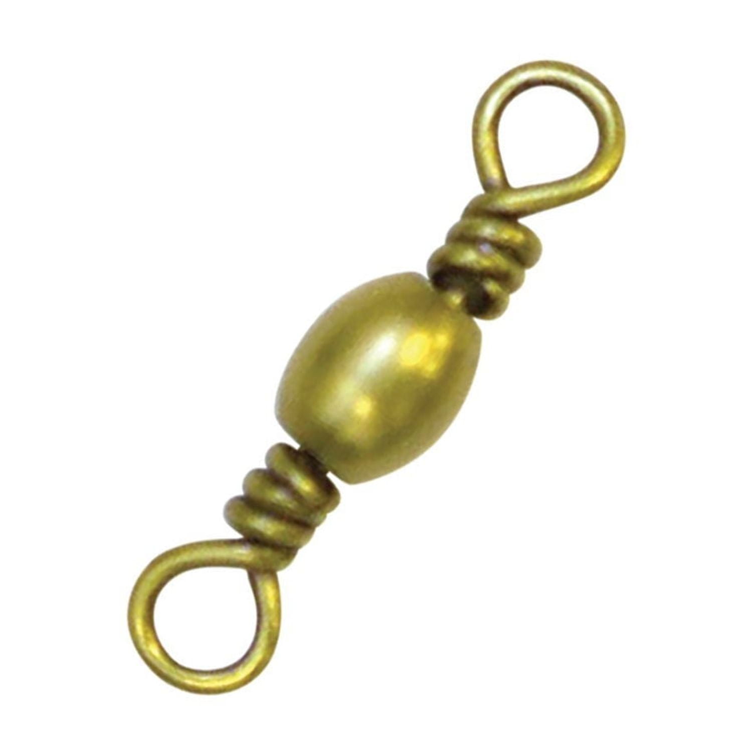 Eagle Claw Q01011-007 Émerillons de baril, laiton, taille 7, test de 22 lb, paquet de 7 Émerillons de baril, laiton