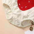 thumbnail image 4 of Odeerbi Baby Girls Clothes Strawberry Corduroy Rompers Summer Jumpsuits Infant Cute Towel Strawberry Embroidered Sling Bodysuit Sleeveless Short Onesie Red, 4 of 9