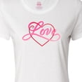 thumbnail image 4 of Inktastic Love in Red and Pink with Heart Women's T-Shirt, 4 of 5