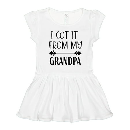 

Inktastic I Get It From My Grandpa Girls Toddler Dress