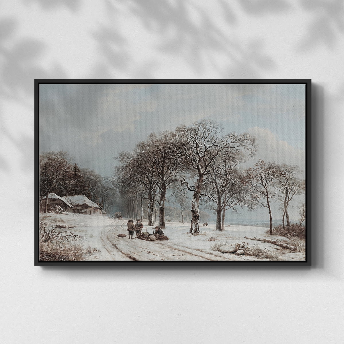 Vintage Landscape-CCLXX By Wexford Home Framed in Black Wood Gallery Wrapped Canvas 17 in. x 25 in.