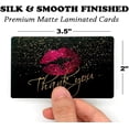 thumbnail image 2 of Thank You Cards Small Business - Pink Lips Design - Pack of 100 Cards- Perfect for Retail or Online Makeup Artist and All Cosmetic Business, 2 of 7