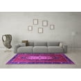 thumbnail image 3 of Ahgly Company Indoor Round Oriental Purple Industrial Area Rugs, 5' Round, 3 of 4