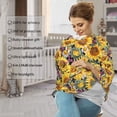thumbnail image 4 of Haiem Sunflowers Vintage Baby Nursing Cover & Nursing Poncho - Multi Use Cover for Baby Car Seat Canopy, Stroller Cover, 360°Full Privacy Breastfeeding Coverage, 4 of 9