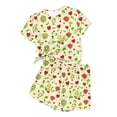 thumbnail image 4 of Ultrave Girls Cute Print Short Sleeve Top and Elastic Waist Soft Shorts 2-Piece Set Summer Loose Outfits, 4 of 8