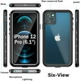 thumbnail image 2 of For Apple iPhone 15 Redpepper Waterproof Swimming Shockproof Dirt Proof Case Cover Black, 2 of 4