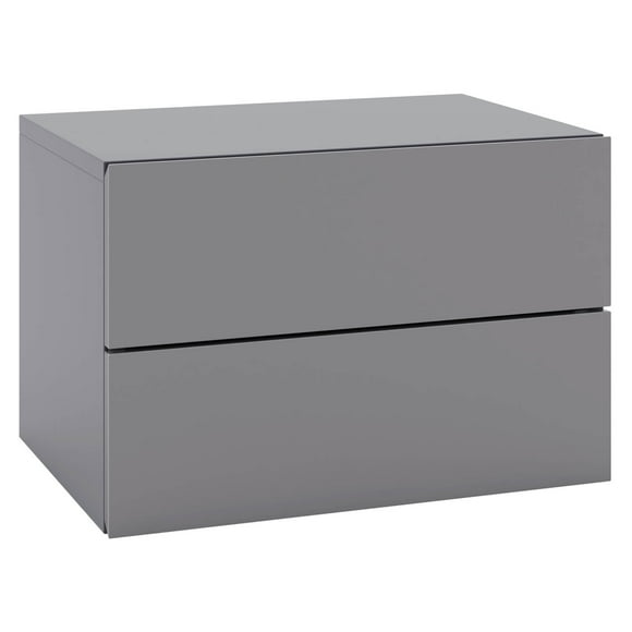Costway 1 PCS Floating Nightstand with Drawer Storage Modern Floating Bedroom Shelf Gray