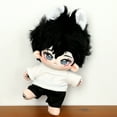 thumbnail image 2 of 20cm Kawaii Plush Cotton Doll Idol Stuffed Super Star Figure Dolls Cute Fat Black Rabbit Boy Doll Can Change Clothes Kids Gift, 2 of 6