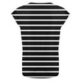 thumbnail image 5 of Tops for Women Fashion Short Sleeve Round Neck Stripe Printed T Shirt Blouse Loose, 5 of 6