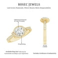 thumbnail image 5 of Rosec Jewels Lab Created Diamond Circle Engagement Ring with Halo - 6mm - EF-VS Quality, 18K Yellow Gold, US 7.50, 5 of 8
