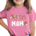 thumbnail image 1 of Zpanxa T-Shirts d'Été pour Filles Imprimé de la Fête de l'Indépendance Col Rond Manches Courtes Haut Polyester Spandex 3-4 Ans, 1 of 6