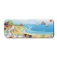 thumbnail image 1 of Beach Computer Mouse Pad, Tropical Summer Holiday Destinations Cartoon Style Town Illustration Ships Balloon, Rectangle Non-Slip Rubber Mousepad Large, 31" x 12" Gaming Size, Multicolor, by Ambesonne, 1 of 2