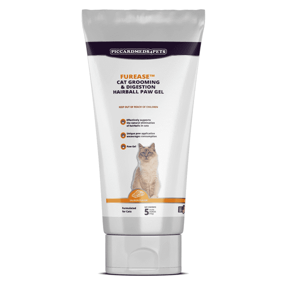Piccardmeds4pets FurEase Cat Grooming & Digestion Hairball Paw Gel 5 oz.