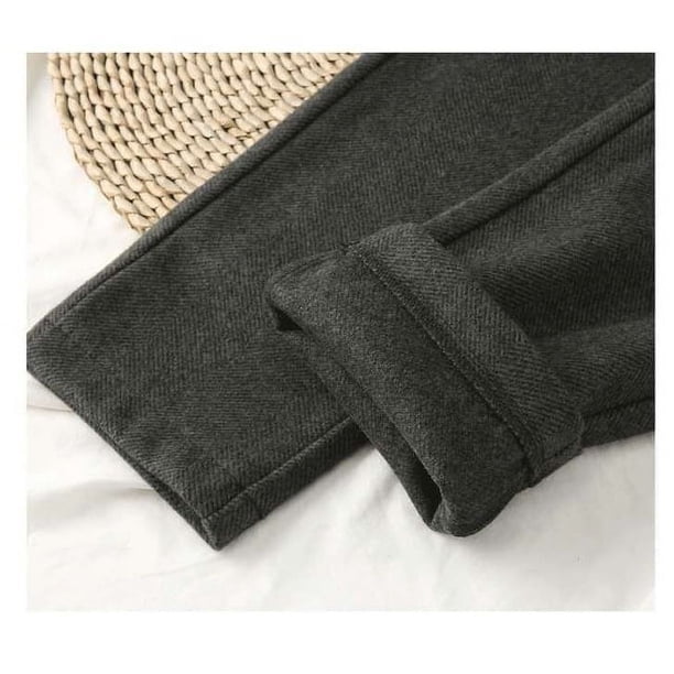 Pantalones de tubo Harem de lana para mujer, traje informal de cintura alta para oficina, otoño e invierno, 2024