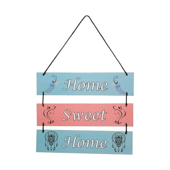 Palak Saxena Decorative Wooden Printed Wall Hanger | Wall Decor for Living Room | Wall Hangings for Home Decoration | Bedroom Wall Decor | Wooden Wall Hangings Home.(Home Sweet Home)