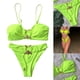 thumbnail image 5 of Conjunto de bikini para mujer, traje de baño, ropa de playa de verano para mujer Verde, 5 of 9