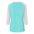 thumbnail image 4 of GERsome Women's Crew Neck Tunic Shirts Dressy Casual Color Block Tops 3/4 Long Sleeve Floral Blouses Relaxed Fit, 4 of 7