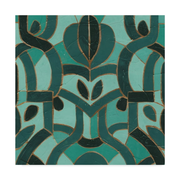 Trademark Fine Art 'Turquoise Mosaic I' Canvas Art by June Erica Vess