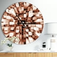 thumbnail image 2 of DesignArt Reflective Checkered Cube Large Wall Clock, 2 of 2