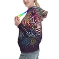 thumbnail image 2 of Lsque Fireworks2 Pattern Casual Women's Hoodie,Hooded Sweatshirt with Kangaroo Pocket,Pullover Hoodie with Eye-catching Drawstrings-XX-Large, 2 of 7