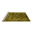 thumbnail image 2 of Ahgly Company Machine Washable Indoor Rectangle Oriental Yellow Industrial Area Rugs, 7' x 9', 2 of 4