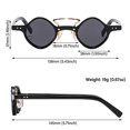thumbnail image 5 of Gafas de sol cuadradas redondas pequeñas Hippie para hombres y mujeres, Retro Steam Punk, Vintage gradiente, gafas de conducción UV400, 5 of 5
