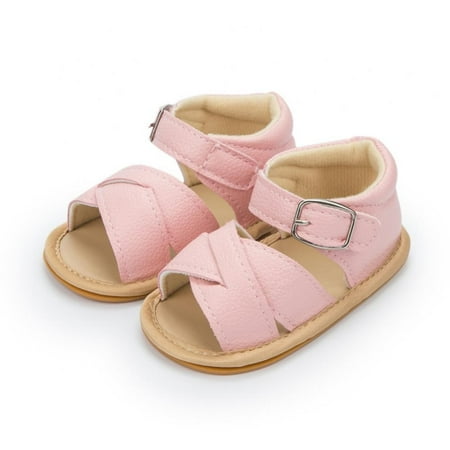 Infant Baby Girl Boy Casual Sandals Flats Summer Outdoor Beach Athletic Shoes Breathable Soft Anti Slip Rubber Sole Newborn Toddler Prewalker First Walking Shoes