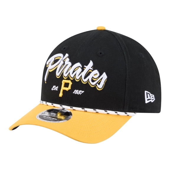 Men's New Era Black/Gold Pittsburgh Pirates Team Loyal 9FORTY M-Crown Adjustable Hat